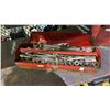 Image 4 : (2) VINTAGE RED METAL TOOLBOXES & CONTENTS