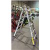 Image 1 : VULCAN ALUMINUM 5' - 13' FOLDING ADJUSTABLE STEP/EXTENSION LADDER