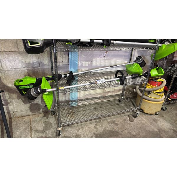 (2) GREENWORKS PRO CORDLESS TRIMMERS