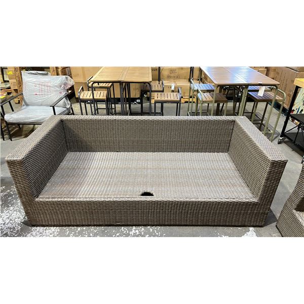 PATIO SOFA WITH CUSHION STORAGE (NO CUSHIONS)