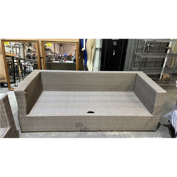 PATIO SOFA WITH CUSHION STORAGE (NO CUSHIONS)