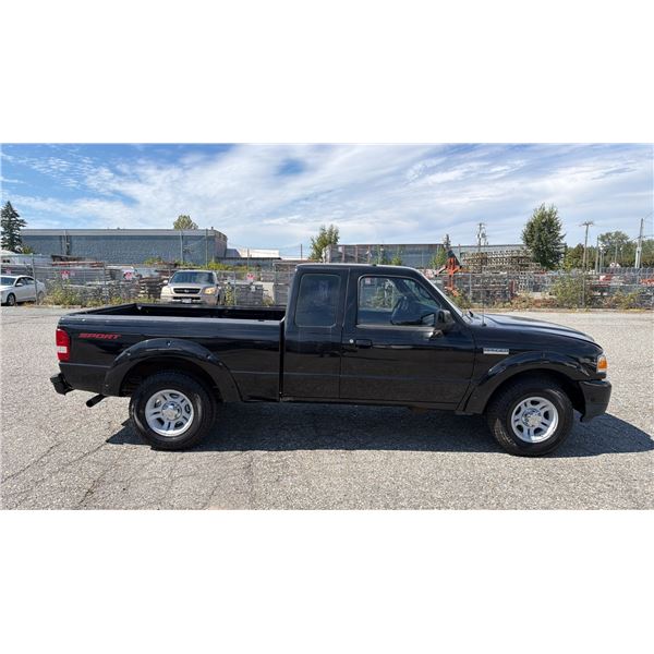 2008 FORD RANGER SPORT, 2DR EXT CAB PICKUP, BLACK, VIN 1FTYR44U88PA26135,