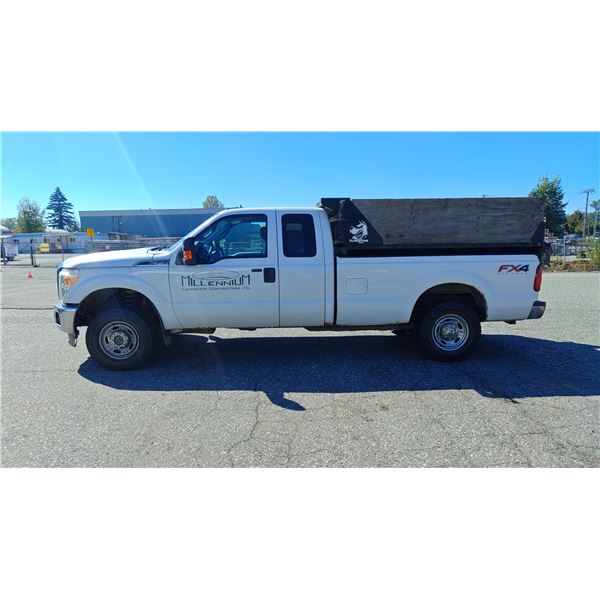 2012 FORD F-350, XLT SUPER DUTY, 2DR EXT CAB PICKUP, WHITE, VIN 1FT8X3B67CEC28196,