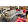 Image 1 : *TESTED WORKING* 2-PC LEATHER SECTIONAL SOFA WITH ADJUSTABLE HEADRESTS & ELECTRIC RECLINING SECTION