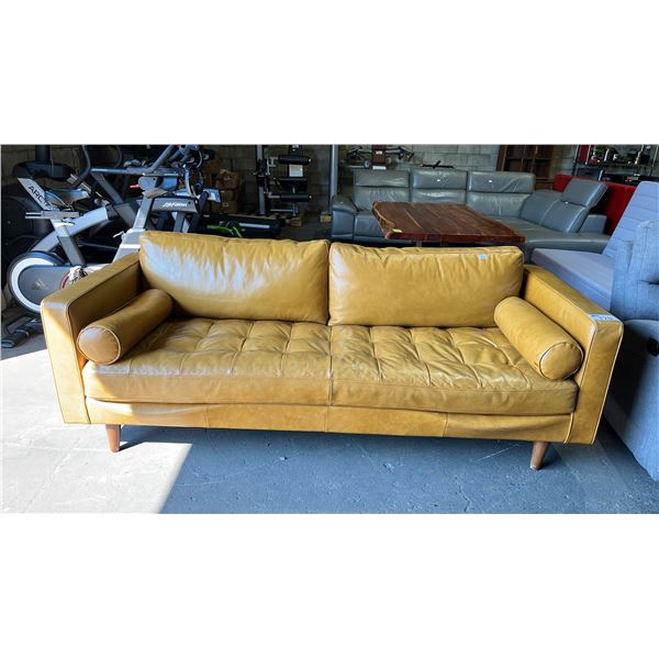 LEATHER SOFA (CLEANING REQUIRED)