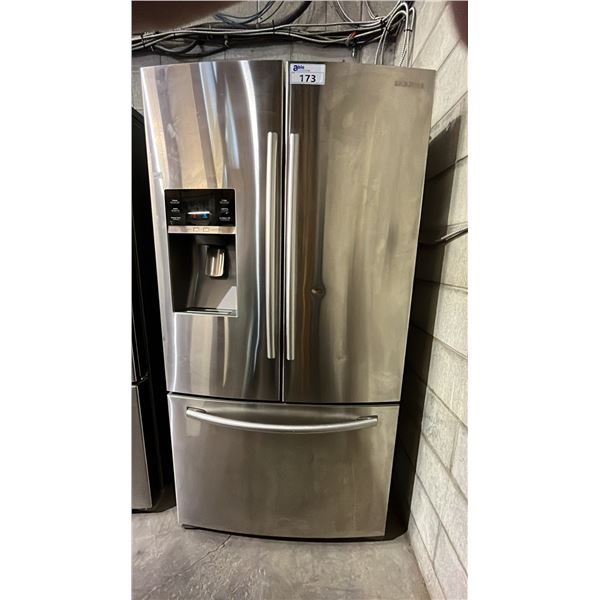 SAMSUNG STAINLESS STEEL FRENCH DOOR FRIDGE WITH ROLLOUT FREEZER & WATER/ICE DISPENSER 36"W