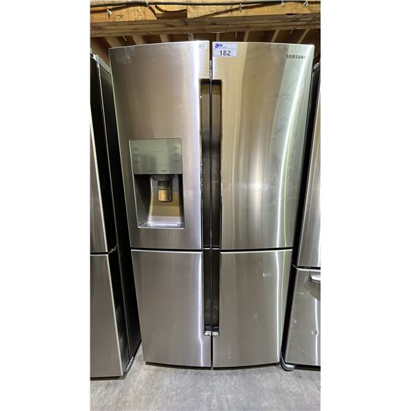 SAMSUNG STAINLESS STEEL FRENCH DOOR FRIDGE WITH FRENCH DOOR FREEZER & WATER/ICE DISPENSER 36"W