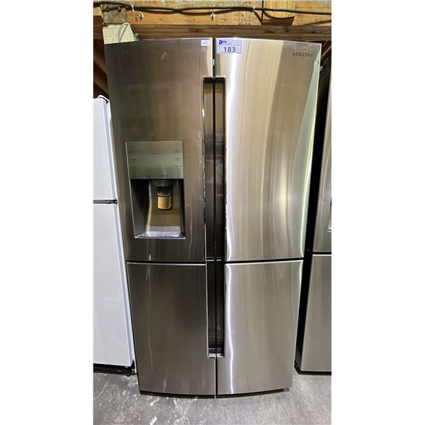 SAMSUNG STAINLESS STEEL FRENCH DOOR FRIDGE WITH FRENCH DOOR FREEZER & WATER/ICE DISPENSER 36"W