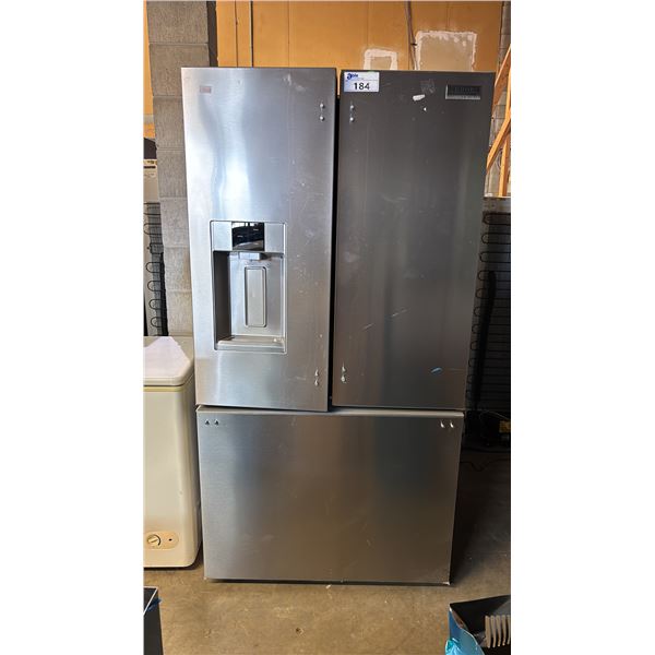 FRIGIDAIRE PROFESSIONAL STAINLESS STEEL FRENCH DOOR FRIDGE WITH ROLLOUT FREEZER & WATER/ICE
