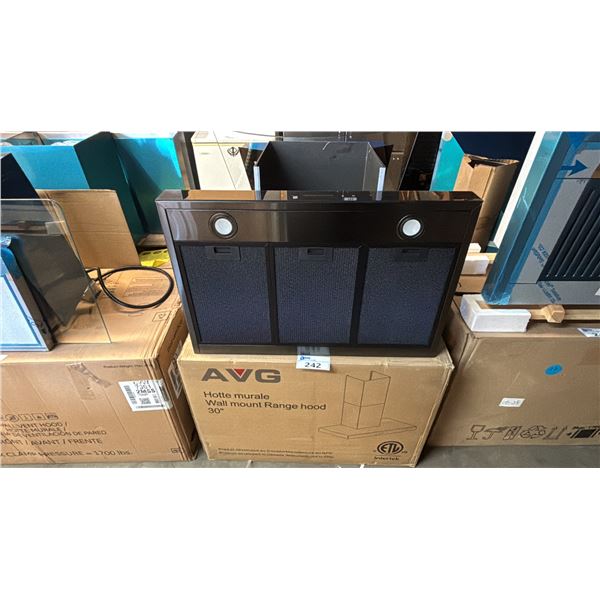 AVG WALL MOUNT STAINLESS STEEL 30" RANGE HOOD FAN AVL306CBS WITH BOX