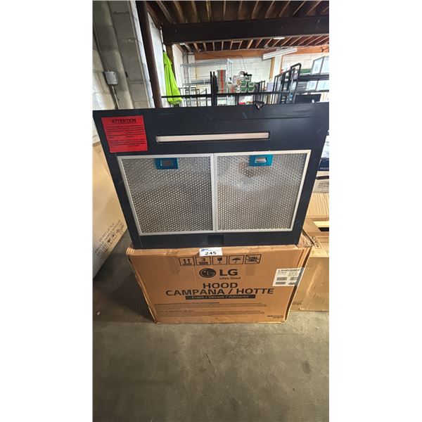 LG STAINLESS STEEL 30" RANGE HOOD FAN LSHD3089BD WITH BOX