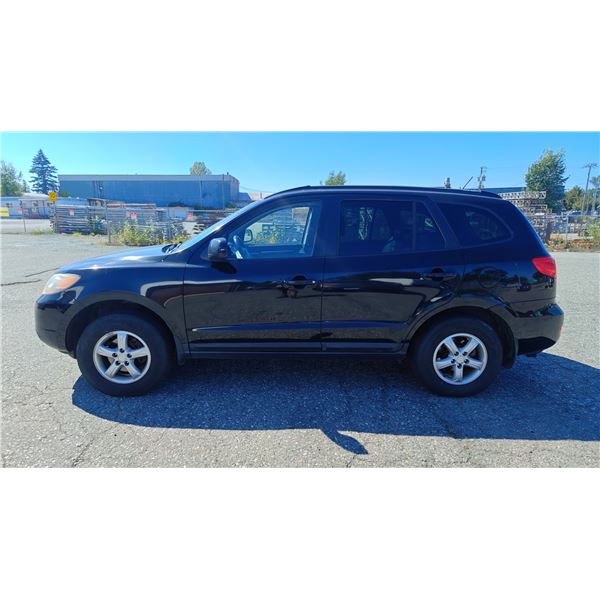 2009 HYUNDAI SANTA FE, AWD 4DR COMPACT SUV, BLACK, VIN 5NMSG73E19H251370,