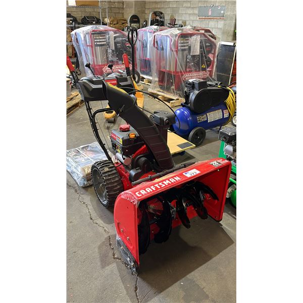 CRAFTSMAN GAS POWERED 28" ELECTRIC START SNOW BLOWER WITH KEY