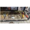 Image 1 : ASSORTED CLAMPS, MANUAL HAND DRILLS, WRENCH & MORE