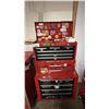 Image 1 : STACKED 3-TIER ROLLING METAL TOOL CHEST & CONTENTS