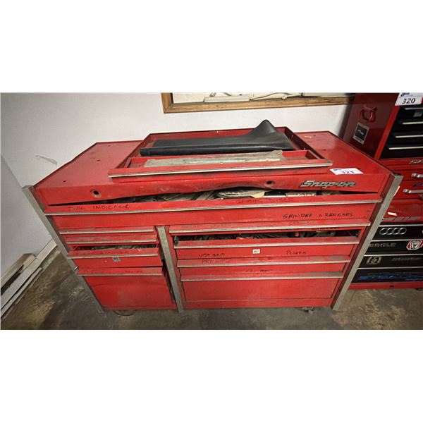 SNAP-ON 9-DRAWER 54" ROLLING METAL TOOL CABINET *TOP RIGHT IS DENTED*