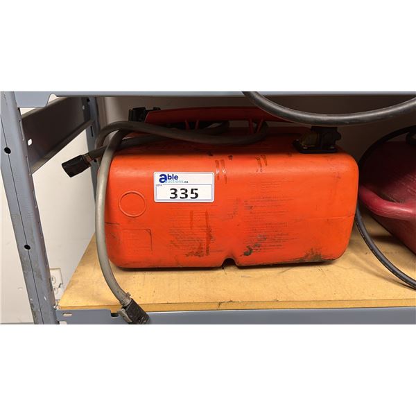 ORANGE QUICKSILVER PORTABLE 25L MARINE FUEL TANK