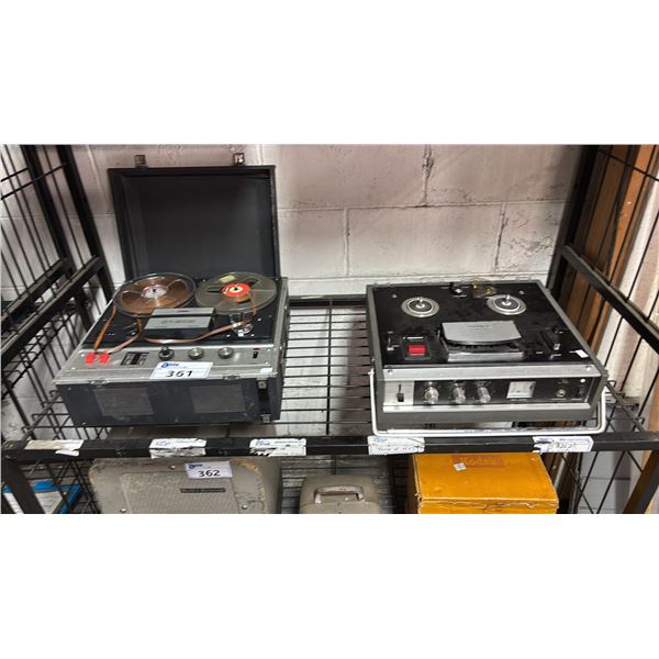 VINTAGE SONY REEL-TO-REEL TAPE RECORDER & VINTAGE TOSHIBA GT-810S REEL-TO-REEL TAPE RECORDER