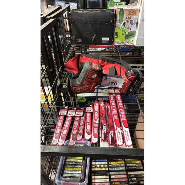 MILWAUKEE HACKZALL RECIPROCATING SAW WITH ASSORTED MILWAUKEE DIABLO BLADES