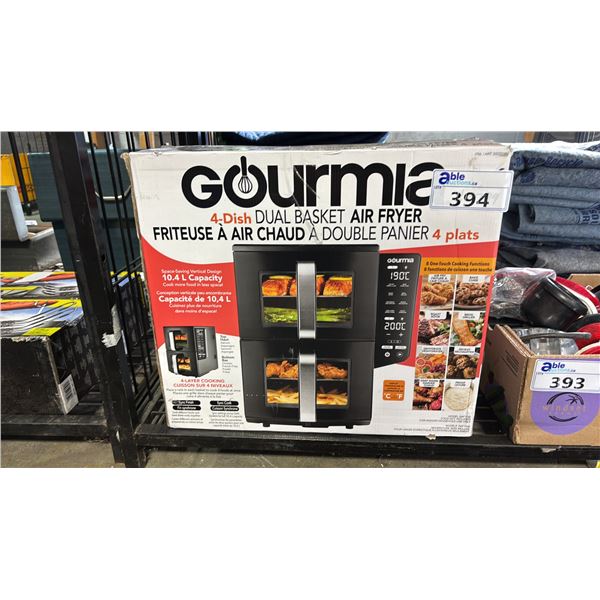 GOURMIA 4-DISH DUAL BASKET AIR FRYER