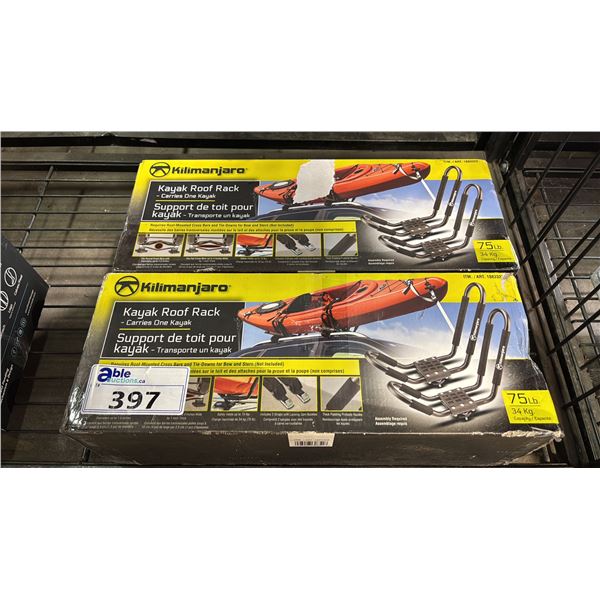 (2) KILAMANJARO KAYAK ROOF RACKS
