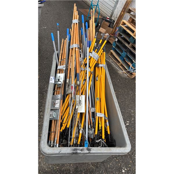 BIN OF ASSORTED MOP HANDLES *BIN NOT INCLUDED*