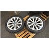 Image 2 : SET OF 4 TOYO OBSERVE GSI-6 HP 215/50R17 95H TIRES MOUNTED ON 5 BOLT METAL BMW RIMS