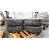 Image 1 : SET OF 4 NOKIAN HAKKAPELINTA LT 245/70R17 TIRES MOUNTED ON 6 BOLT METAL HYUNDAI RIMS
