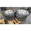 Image 2 : SET OF 4 NOKIAN HAKKAPELINTA LT 245/70R17 TIRES MOUNTED ON 6 BOLT METAL HYUNDAI RIMS