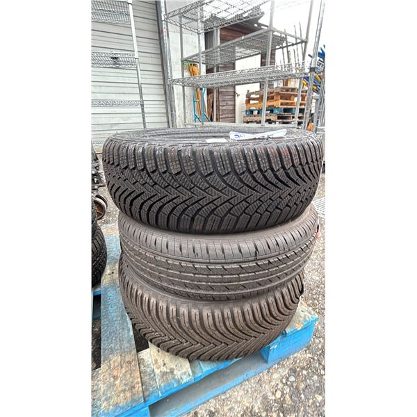 *NEW* (3) ASSORTED TIRES INCLUDING; DYNAMO DW702 185/60R15 84T, CERTIFIED ALLTREK A175/70R14 84H &