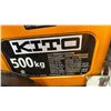 Image 2 : KITO 500 KG HOIST M#ER2-005S, S#96688, 575V/3PHASE, 15' LIFT, SINGLE SPEED, NO POWER CORD
