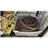 Image 2 : SHELF OF CHAINS, ASSORTED COILED ROPE, LADDER BUMPERS & MORE