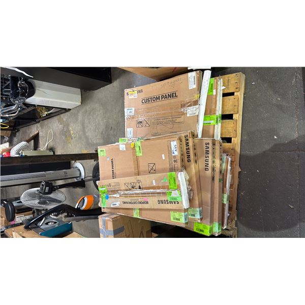 PALLET OF ASSORTED SAMSUNG BESPOKE CUSTOM REFRIGERATOR PANELS *MUST TAKE ALL*