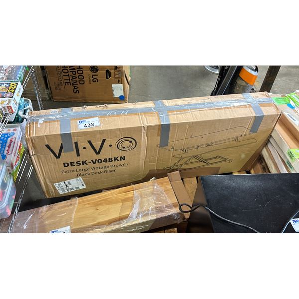 VIVO DESK-V048KN EXTRA LARGE BROWN/BLACK DESK RISER