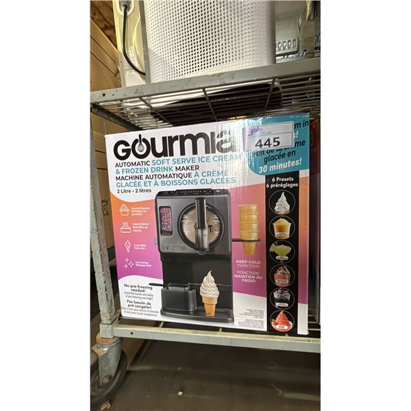 GOURMIA AUTOMATIC SOFT SERVE ICE CREAM & FROZEN DRINK MAKER