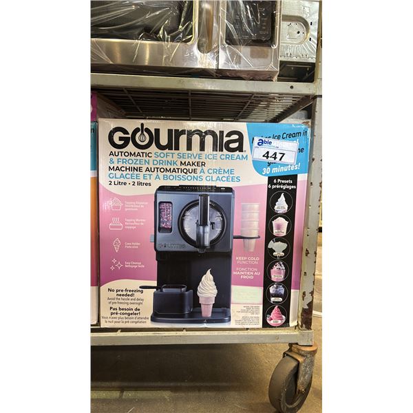 GOURMIA AUTOMATIC SOFT SERVE ICE CREAM & FROZEN DRINK MAKER