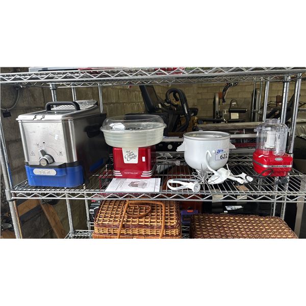T-FAL DEEP FRYER, NOSTALGIA COUNTERTOP COTTON CANDY MACHINE, KITCHENAID MINI FOOD PROCESSOR & MORE