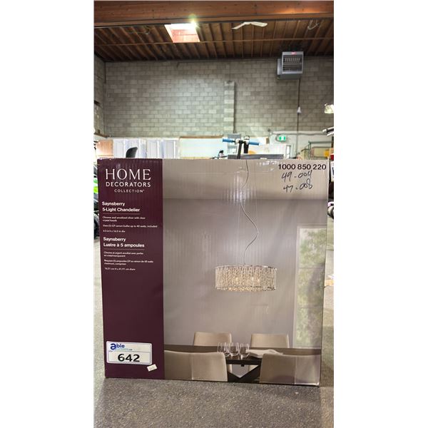 HOME DECORATORS SAYNSBERRY 5-LIGHT CHANDELIER