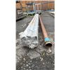 Image 2 : BUNDLE OF 6 AMERIMAX WHITE DOWNSPOUTS & 10' METAL PIPE