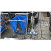 Image 1 : ROLLING COMMERCIAL LAUNDRY CART WITH RUBBER GLOVES & PLATFORM DOLLY