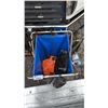 Image 2 : ROLLING COMMERCIAL LAUNDRY CART WITH RUBBER GLOVES & PLATFORM DOLLY