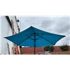 Image 3 : BLUE PATIO UMBRELLA WITH STAND