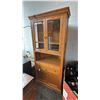 Image 1 : VINTAGE WOOD CORNER HUTCH