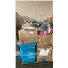 Image 1 : PALLET OF ASSTD. HOME ITEMS: BLACKOUT CURTAIN RODS, BEDDING, LAMPS & MORE *MUST TAKE ALL*