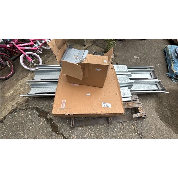PALLET OF GALVANIZE STEEL CONSTRUCTION COMPONENTS *MUST TAKE ALL*