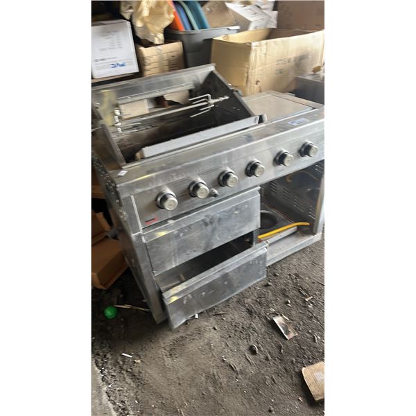SWISS GRILL GAS POWERED ROTISSERIE WITH SIDE GRILL