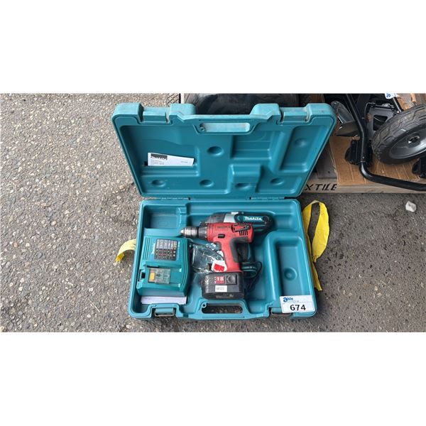 MAKITA CORDLESS DRILL W/ CHARGER *NO BATTERY* & MILWAUKEE CORDLESS DRILL W/BATTERY *NO CHARGER*