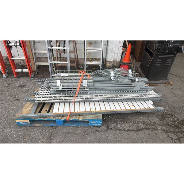 PALLET OF METAL SHELVING *MUST TAKE ALL*