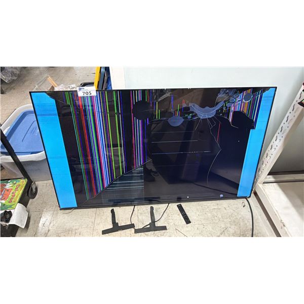 SAMSUNG 85" Q6F SERIES QLED 4K SMART TV WITH REMOTE *SCREEN DAMAGED*