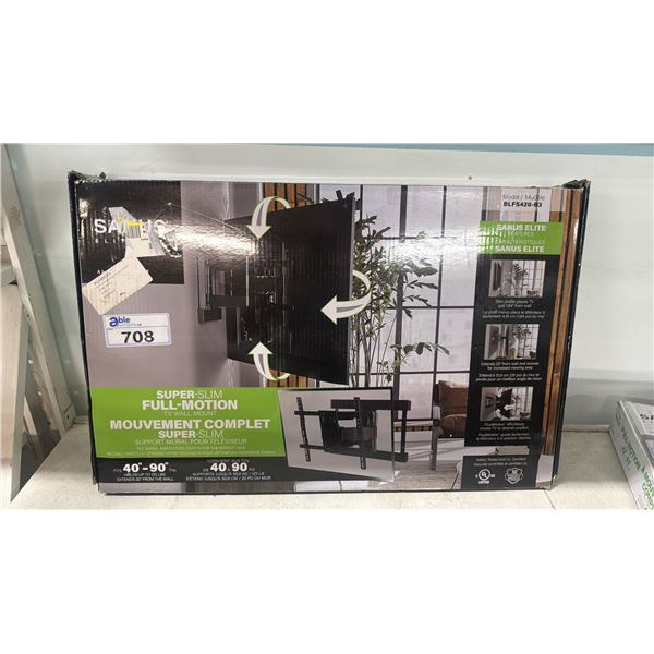 SANUS ELITE SUPER-SLIM FULL-MOTION TV WALL MOUNT 40"- 90" MODEL BLFS420-B3